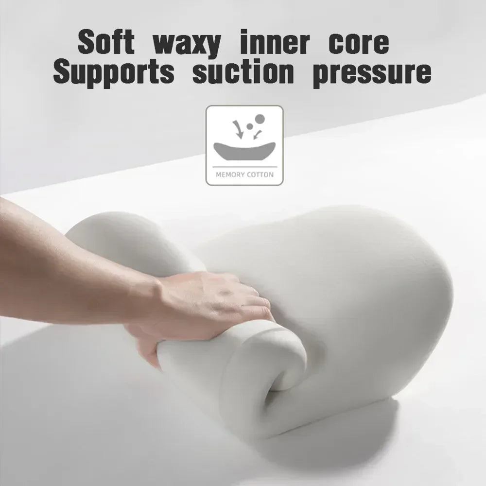 Memory Foam Headrest Lumbar Support Set Ergonomic Neck Pillow Back