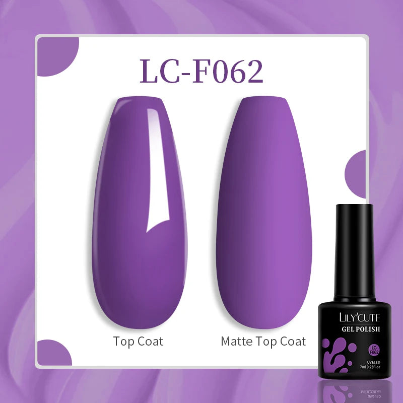 LILYCUTE 129 Colors 7ML Nail Gel Polish Nail Supplies Vernis Semi Permanence
