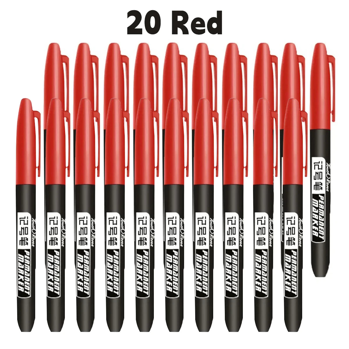 6 PCS Permanent Marker Pen Manga Drawing Markers Black Blue Red, Art School Supplies