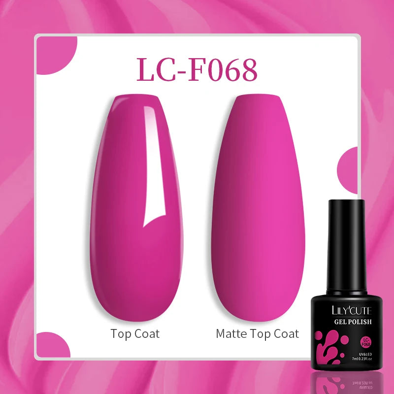 LILYCUTE 129 Colors 7ML Nail Gel Polish Nail Supplies Vernis Semi Permanence