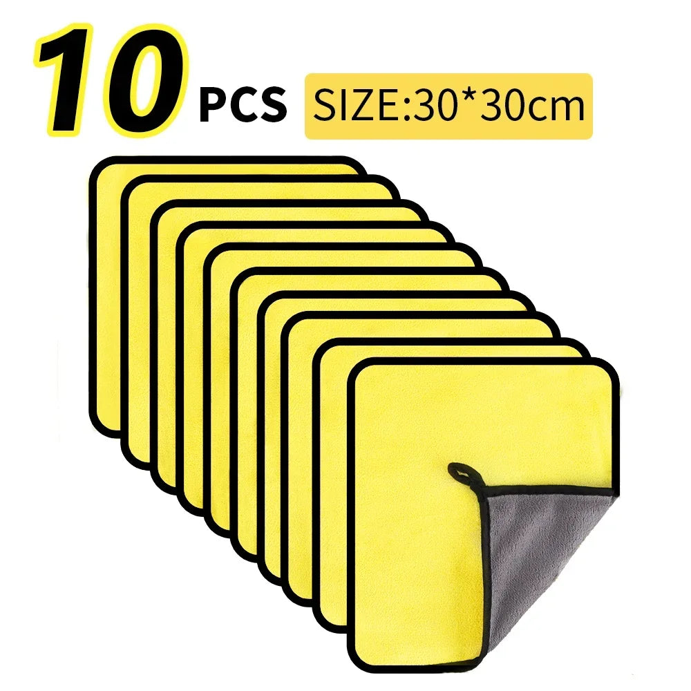 3/5/10Pcs Car Wash Microfiber Towel 30*30CM Car Cleaning