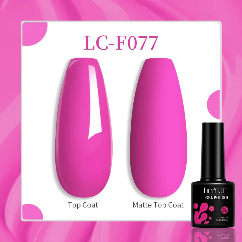 LILYCUTE 129 Colors 7ML Nail Gel Polish Nail Supplies Vernis Semi Permanence