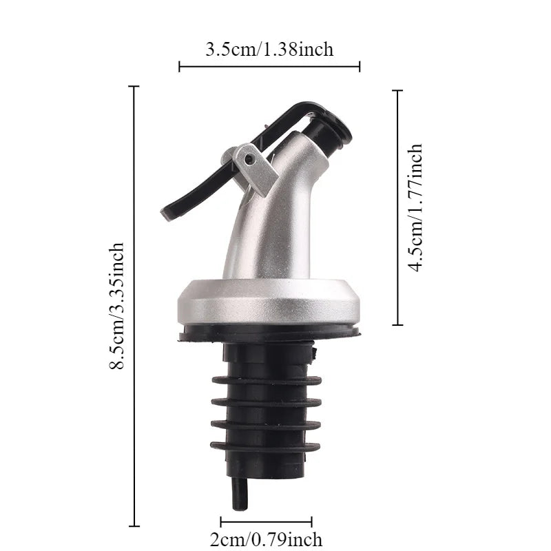 3pcs Silver Household Kitchen Seasoning Bottles Soy Sauce Vinegar Bottles Mouth Stoppers No Oil Leakage No Oil Hanging Tools