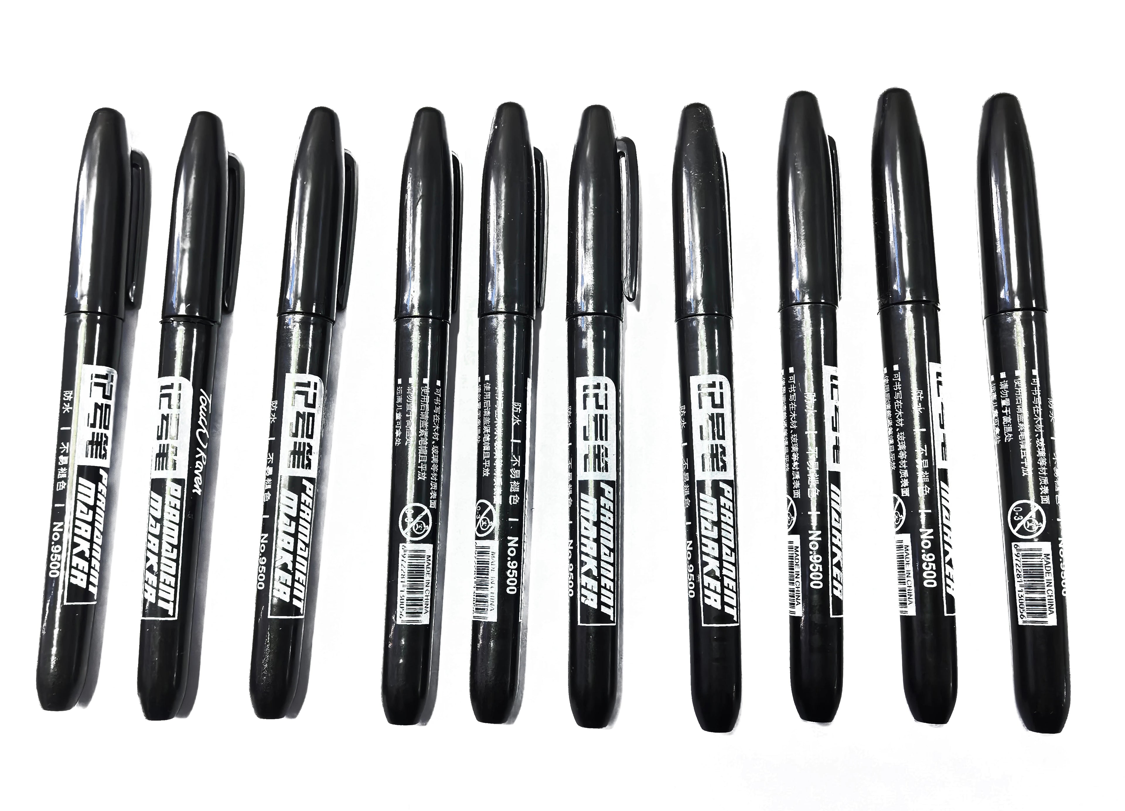6 PCS Permanent Marker Pen Manga Drawing Markers Black Blue Red, Art School Supplies