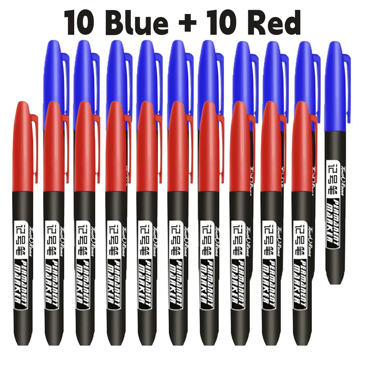 6 PCS Permanent Marker Pen Manga Drawing Markers Black Blue Red, Art School Supplies