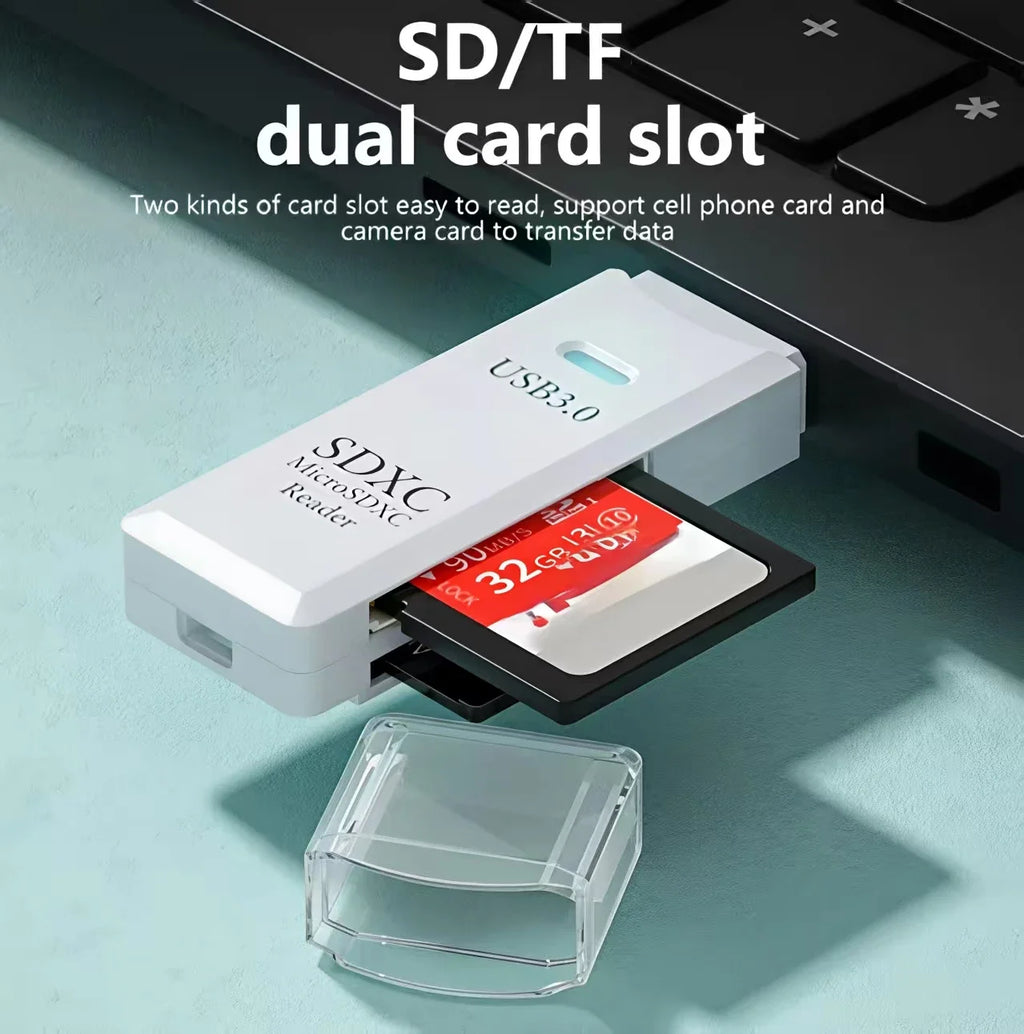 2 in 1 USB 3.0 Card Reader Micro TF sd card Reader usb adapter High Speed Cardrea