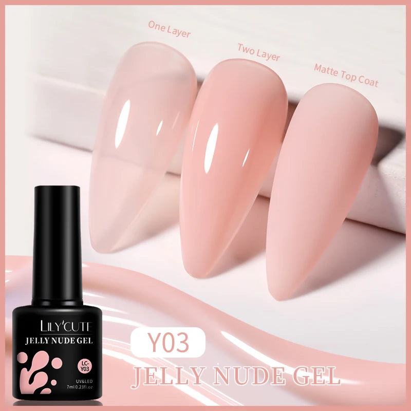 LILYCUTE 129 Colors 7ML Nail Gel Polish Nail Supplies Vernis Semi Permanence