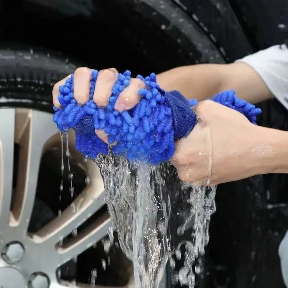 Superfiber Gloves Modeling Car Wash Sponge Clean Car Care Details