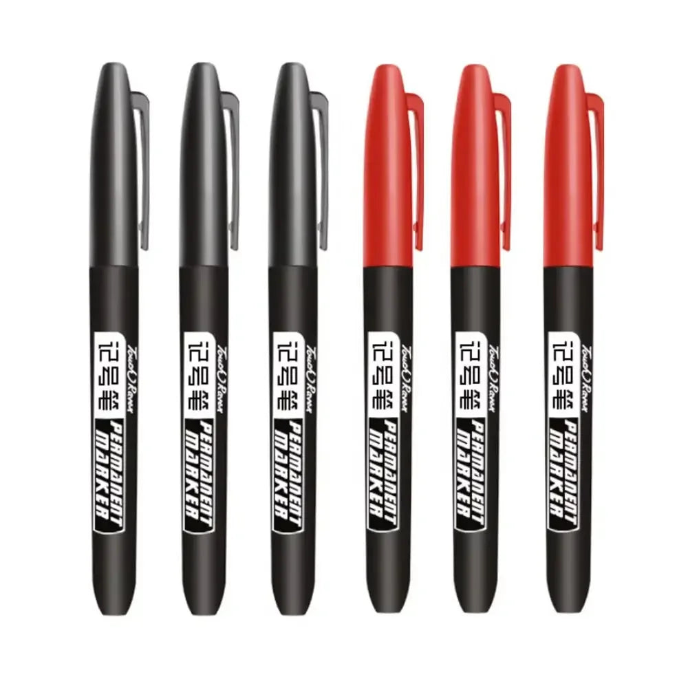 Set de 6 Marcadores Permanentes Impermeables Punta Fina